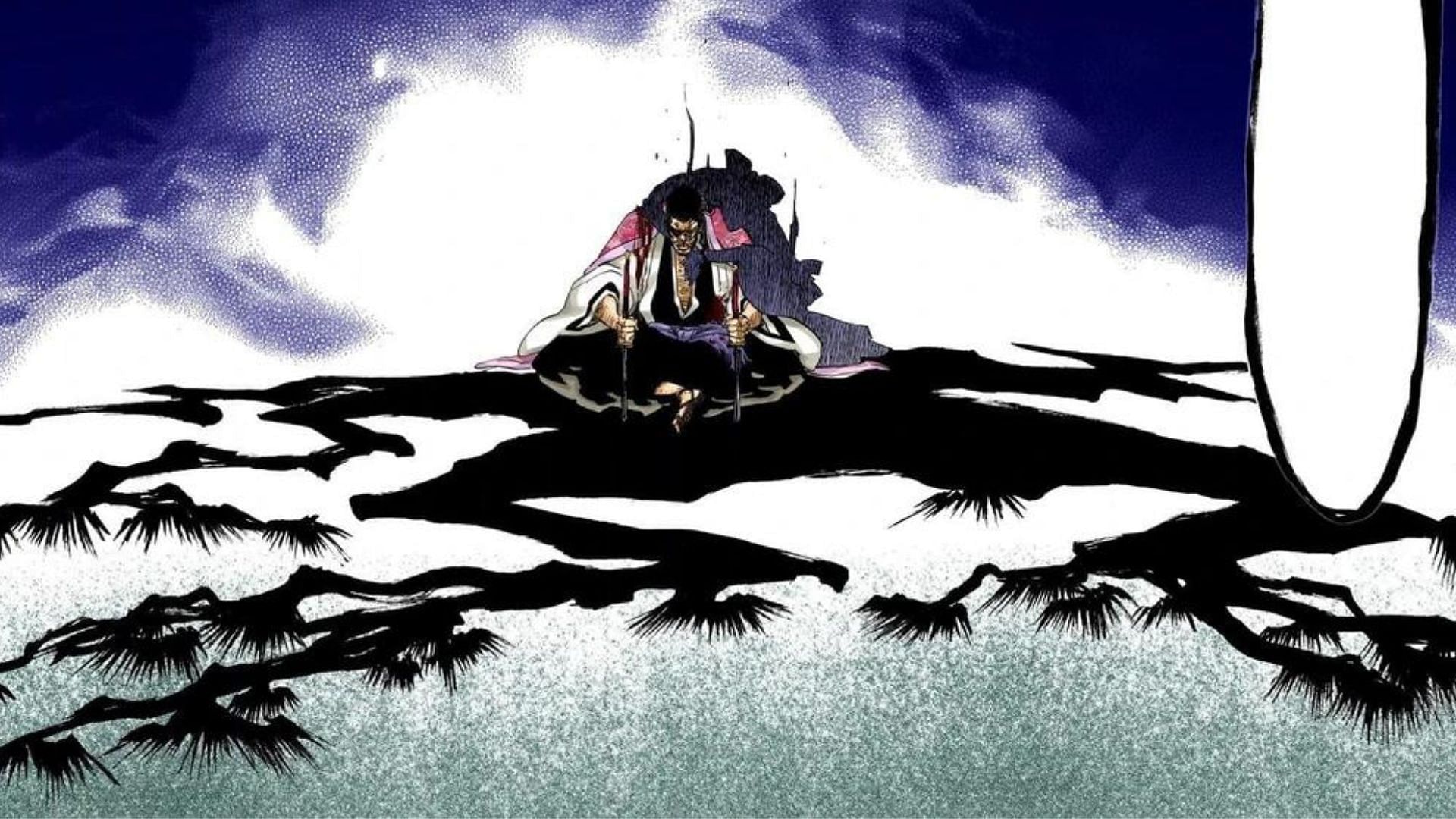 Kyoraku Shunsui unleashes his Bankai (Image via Shueisha)